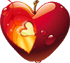 Gif animé coeur cerise